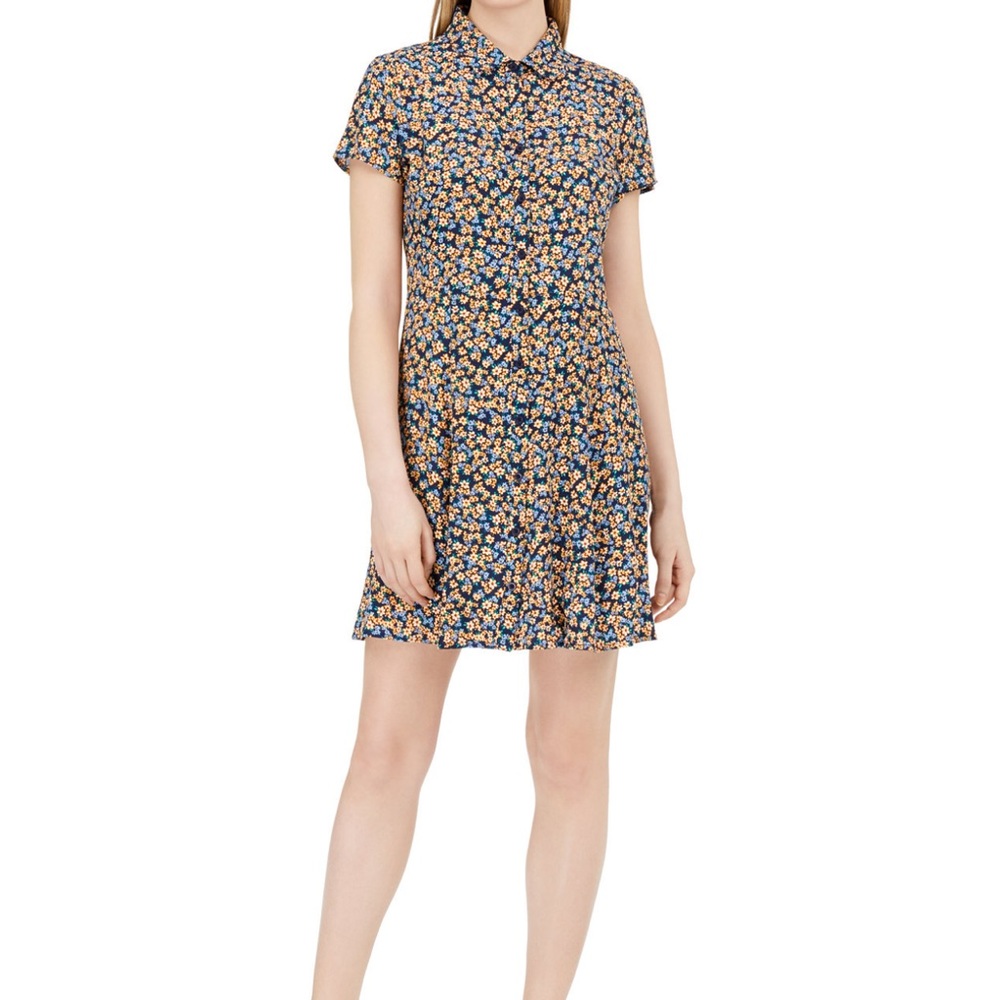 Calvin Klein Floral Print Shirt Dress
